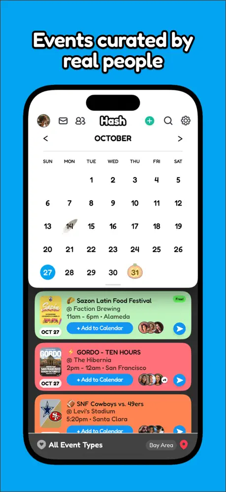 Events curated by real people